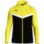 Afbeeldingen van Jas met kap Iconic  zwart/zachtgeel
